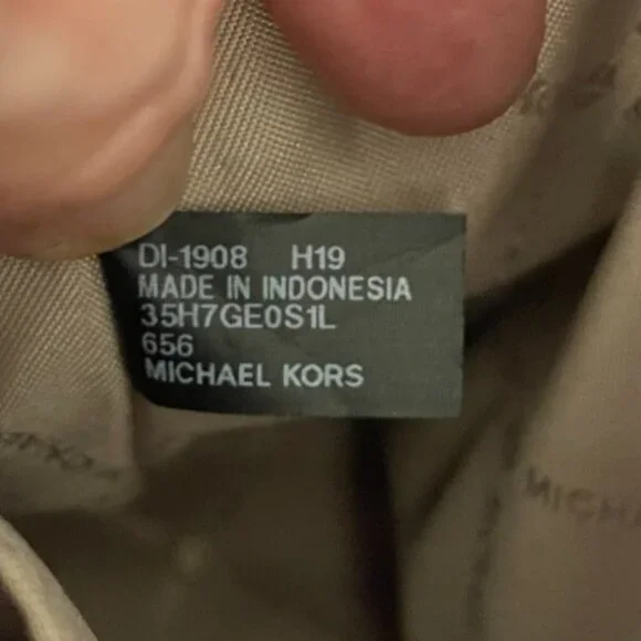 Authentic Michael Kors small pink leather purse satchel crossbody bag chain